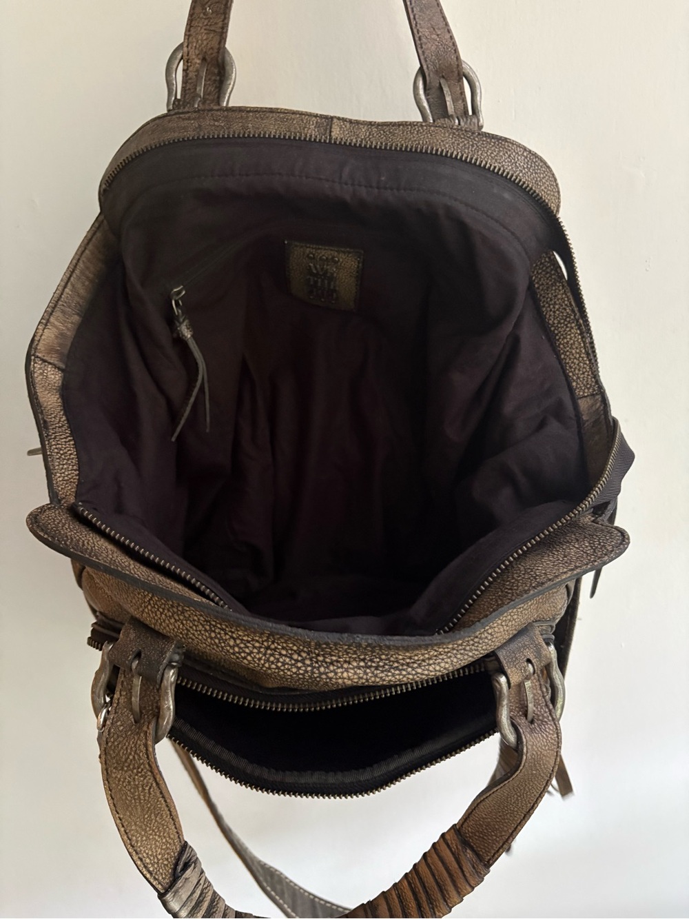 We The Free Rover Leather Tote in Bark🔥 Rare! free people - Picture 4 of 16